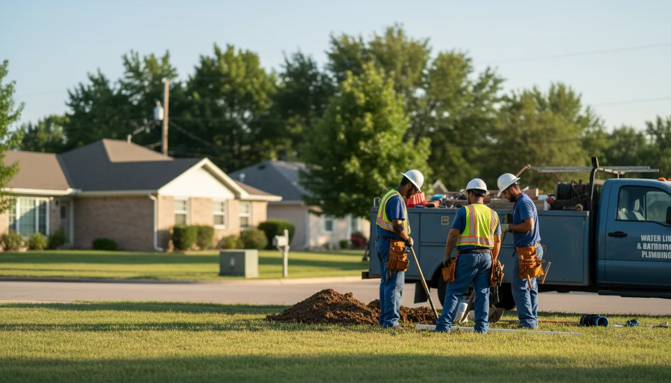 Residential water line and bathroom plumbing service in Cambridge, MN